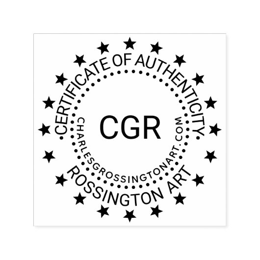 Tampon Auto-encreur 3 Certificat initial d'authenticité Nom URL #5 (Design)