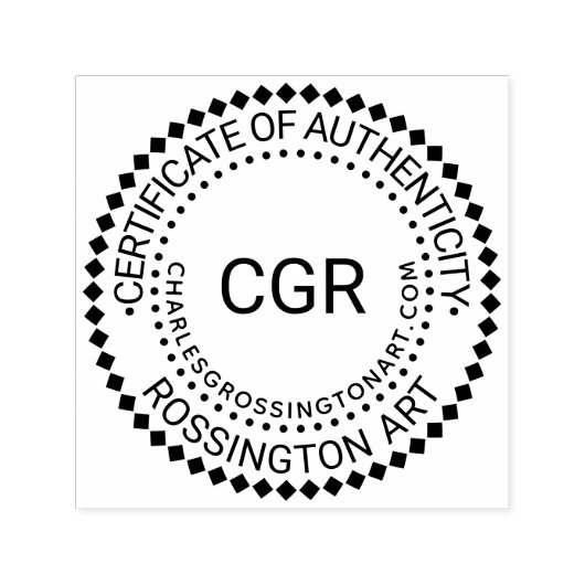 Tampon Auto-encreur 3 Certificat initial d'authenticité Nom URL #6 (Design)