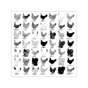 Tampon Auto-encreur 49 poules de poulet