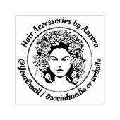 Tampon Auto-encreur Accessoires de cheveux personnalisés Logo pour pet (Design)