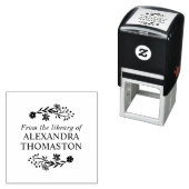 Tampon Auto-encreur Acorn Flower Tree Branch Nom du livre (En situation)