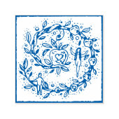 TAMPON AUTO-ENCREUR ADAM & EVE, POMME DANS LE JARDIN D'EDEN FOLKART WR (Design)