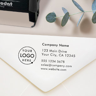 Tampon Auto-encreur Address Logo professionnel moderne