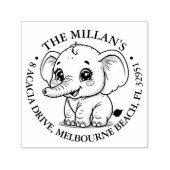 Tampon Auto-encreur Adorable Baby Elephant thème (Design)