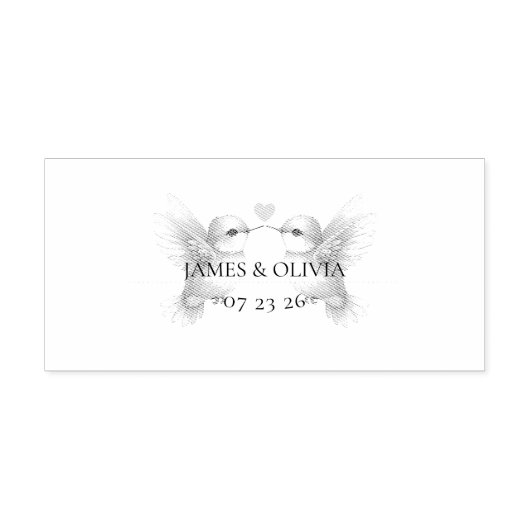 Tampon Auto-encreur Adorable Couple Mariage (Design)