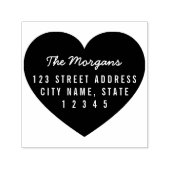 Tampon Auto-encreur Adresse de la famille de Heart Background (Design)