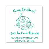 Tampon Auto-encreur Adresse de la maison de Noël modifiable (Design)
