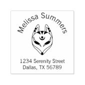 Tampon Auto-encreur Adresse de l'arc japonais Kitsune Fox (Design)