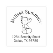 Tampon Auto-encreur Adresse de l'arc Sleepy Little Fox (Design)