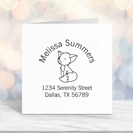 Tampon Auto-encreur Adresse de l'arc Sleepy Little Fox