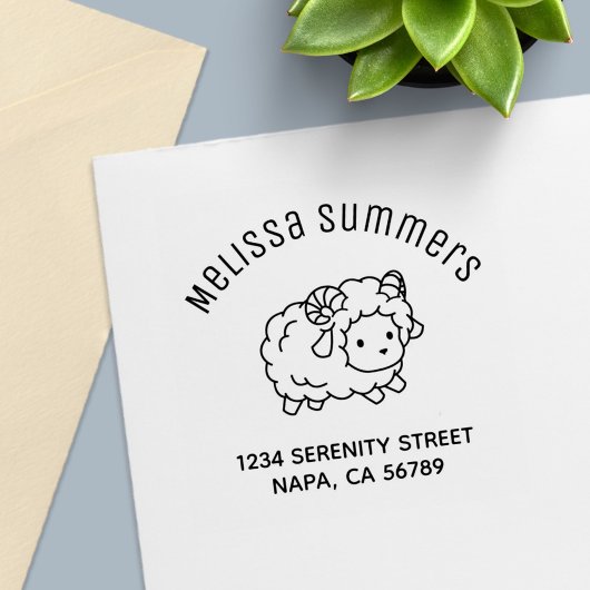 Tampon Auto-encreur Adresse de l'arche de petit mouton