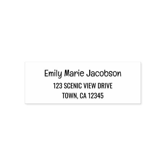 Tampon Auto-encreur Adresse de l'expéditeur | Élégante écriture manusc (Design)