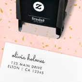 Tampon Auto-encreur Adresse de l'expéditeur | Nom du script informel m