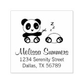 Tampon Auto-encreur Adresse de Little Pandas (Design)