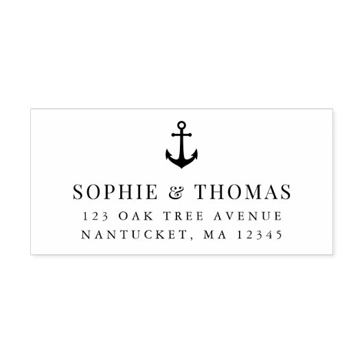 Tampon Auto-encreur Adresse de retour Ancre classique (Design)