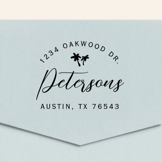 Tampon Auto-encreur Adresse de retour Beachy moderne Stamp auto-encast