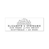 Tampon Auto-encreur Adresse de retour Boho Fleurs sauvages Monogramme  (Design)