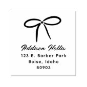 Tampon Auto-encreur Adresse de retour Bow simple (Design)