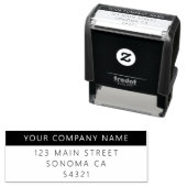 Tampon Auto-encreur Adresse de retour d'affaires simple et moderne (En situation)