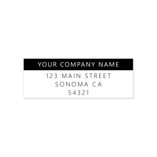 Tampon Auto-encreur Adresse de retour d'affaires simple et moderne (Design)