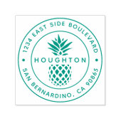 Tampon Auto-encreur Adresse de retour d'ananas tropical (Design)