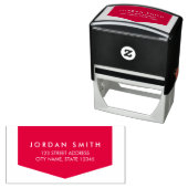 Tampon Auto-encreur Adresse de retour de bannière classique moderne (En situation)