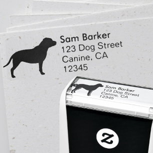 Tampon Auto-encreur Adresse de retour de bull-terrier du Staffordshire
