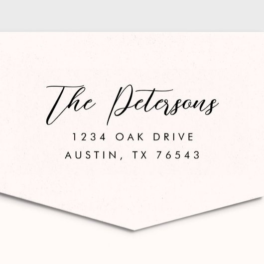 Tampon Auto-encreur Adresse de retour de calligraphie classique