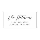 Tampon Auto-encreur Adresse de retour de calligraphie classique (Design)