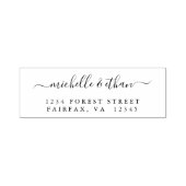 Tampon Auto-encreur Adresse de retour de calligraphie élégante (Design)