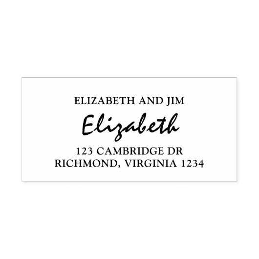 Tampon Auto-encreur Adresse de retour de couple classique (Design)