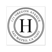 Tampon Auto-encreur Adresse de retour de cycle monographique classique (Design)