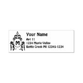 Tampon Auto-encreur Adresse de retour de deux chiens de garde (Design)