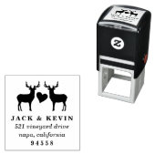 Tampon Auto-encreur Adresse de retour de deux compartiments (En situation)