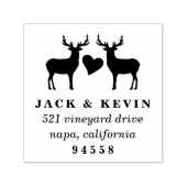 Tampon Auto-encreur Adresse de retour de deux compartiments (Design)