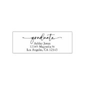 Tampon Auto-encreur Adresse de retour de diplôme Chic Script (Design)