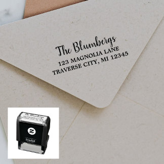 Tampon Auto-encreur Adresse de retour de famille désirée Stamp autocol