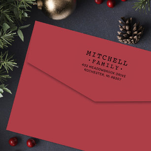 Tampon Auto-encreur Adresse de retour de famille personnalisée de mach