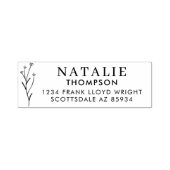 Tampon Auto-encreur Adresse de retour de fleurs mignonnes (Design)