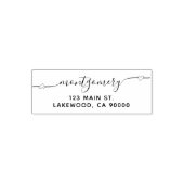 Tampon Auto-encreur Adresse de retour de la calligraphie de script car (Design)