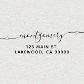 Tampon Auto-encreur Adresse de retour de la calligraphie de script car