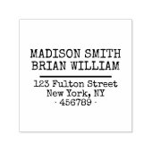 Tampon Auto-encreur Adresse de retour de la machine à écrire à deux no (Design)