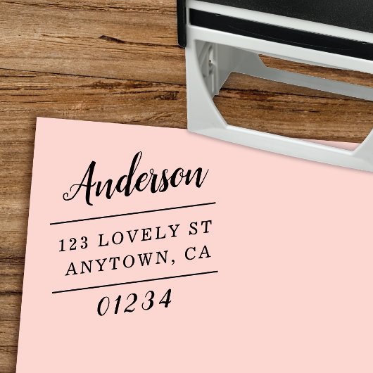 Tampon Auto-encreur Adresse de retour de la typographie inclinée