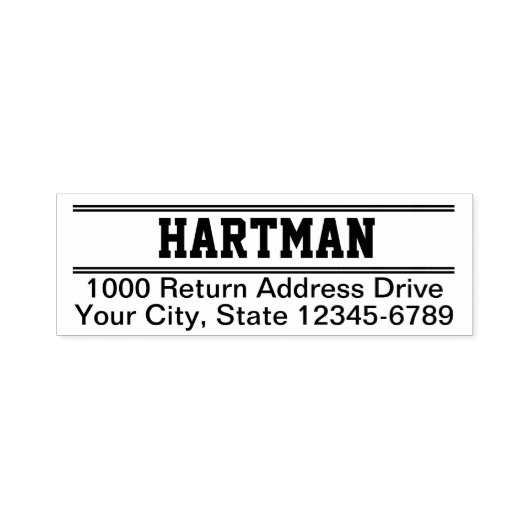 Tampon Auto-encreur Adresse de retour de la variable (Design)