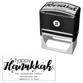 Tampon Auto-encreur Adresse de retour de l'Hanoukka heureuse (En situation)