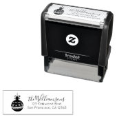 Tampon Auto-encreur Adresse de retour de l'ornement de Noël (En situation)