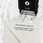Tampon Auto-encreur Adresse de retour de machine à écrire vintage<br><div class="desc">Customisez facilement tout le texte pour un timbre d'adresse de retour vintage personnalisé pour les invitations et les cartes.</div>