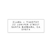 Tampon Auto-encreur Adresse de retour de Mariage minimal moderne (Design)