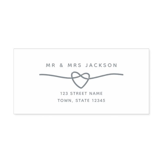 Tampon Auto-encreur Adresse de retour de mariage simple (Design)