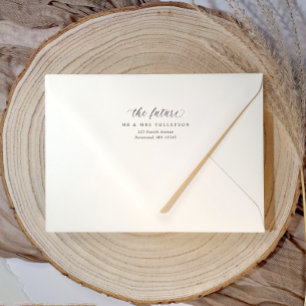 Tampon Auto-encreur Adresse de Retour de Mariage The Future Mr & Mrs É